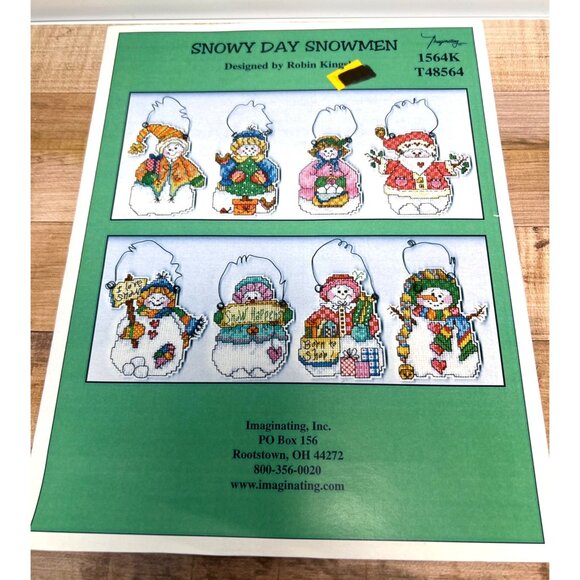 Snowy Day Snowmen Cross Stitch Pattern By Imaginating Robin Kingsley 1564K T4856 - Picture 2 of 3